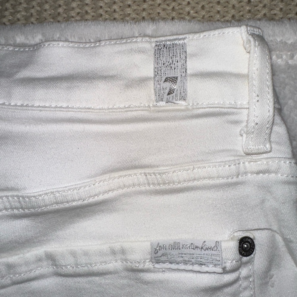 7 For All Man Kind White Jeans